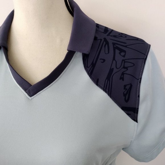 Under Armour Blue Heatgear Collared V-Neck Loose Fit Top - Picture 8 of 11